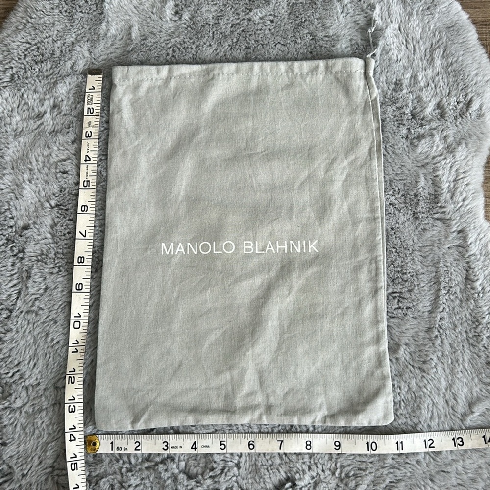 Manolo Blahnik Light Gray Shoe Bag